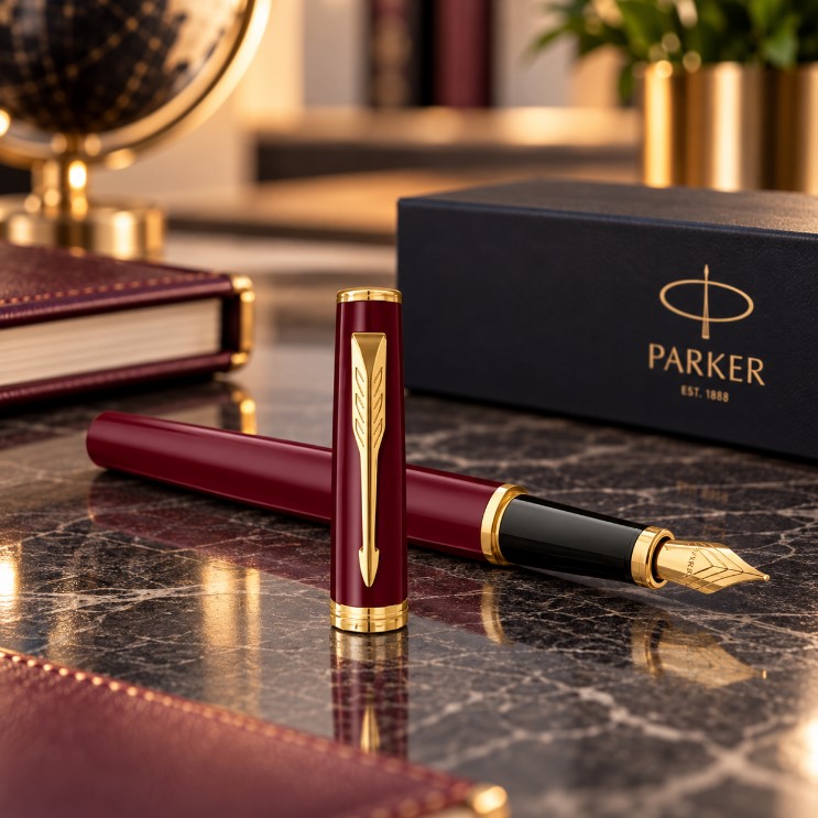 Писалка Parker Meridian Red GT с червен лакиран корпус