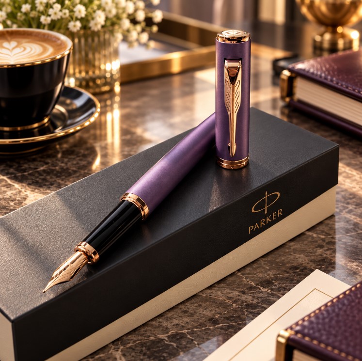 Писалка Parker Meridian Purple PGT с лилав лакиран корпус